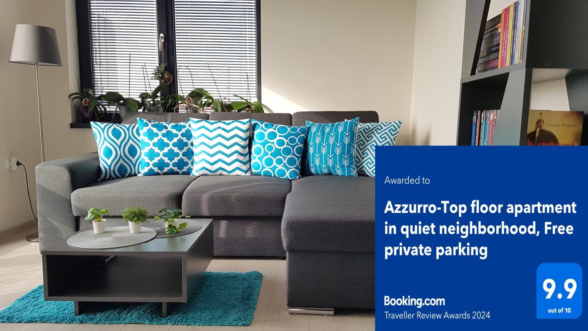 Azzurro-Top Floor Apartment In Quiet Neighborhood, Free Private Parking Varna Ngoại thất bức ảnh